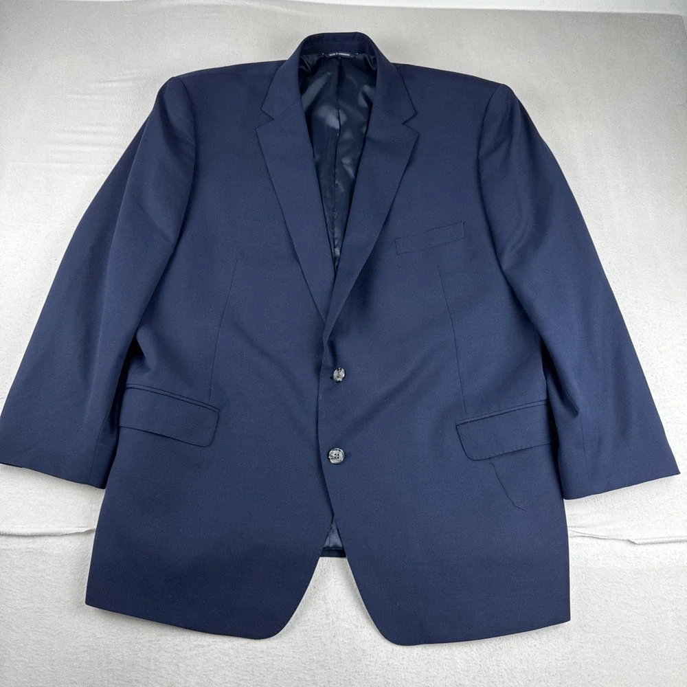 Ralph Ralph Lauren Mens Navy Blue Blazer Sz 50L Wool Blend  Double Vented